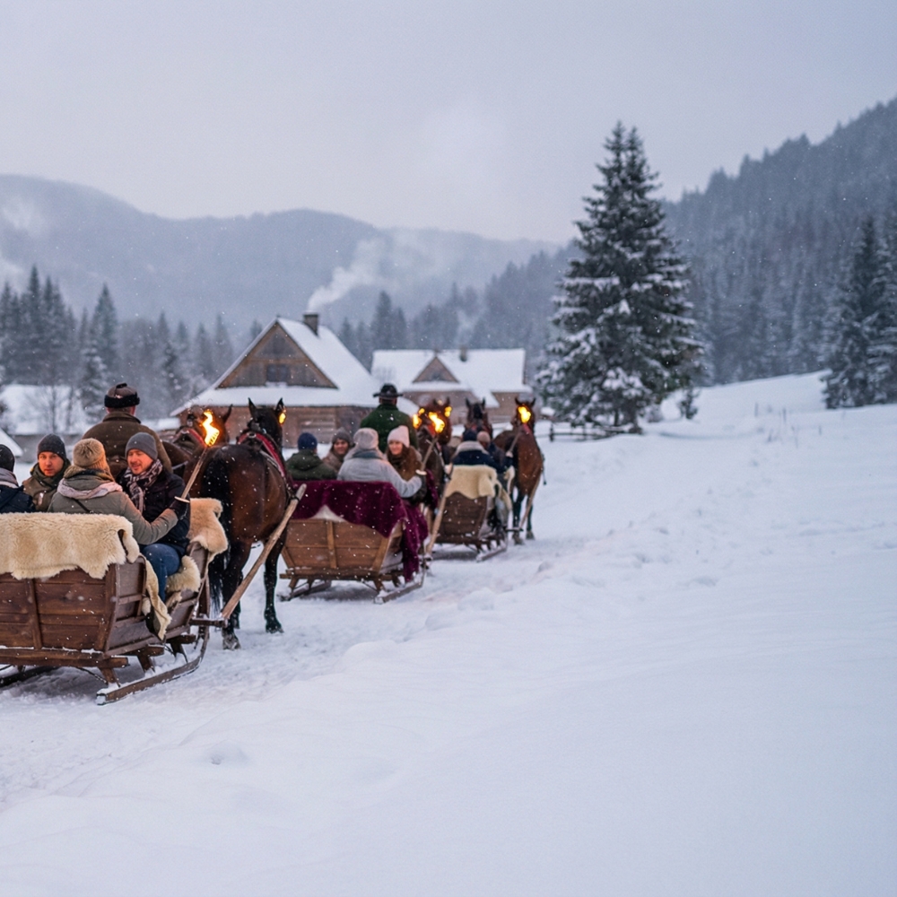 kuligi zakopane - tradycyjny kulig w Zakopanem na saniach